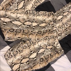 Snake skin bell bottoms